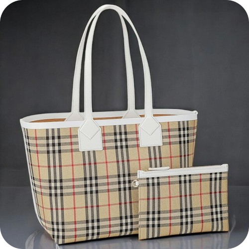 Burberry Tote Bag Women s Brand BURBERRY Check 8072332 Beige