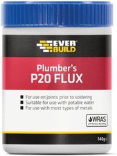 Everbuild P20 Plumbers Flux Soldering Paste, White, 140 g