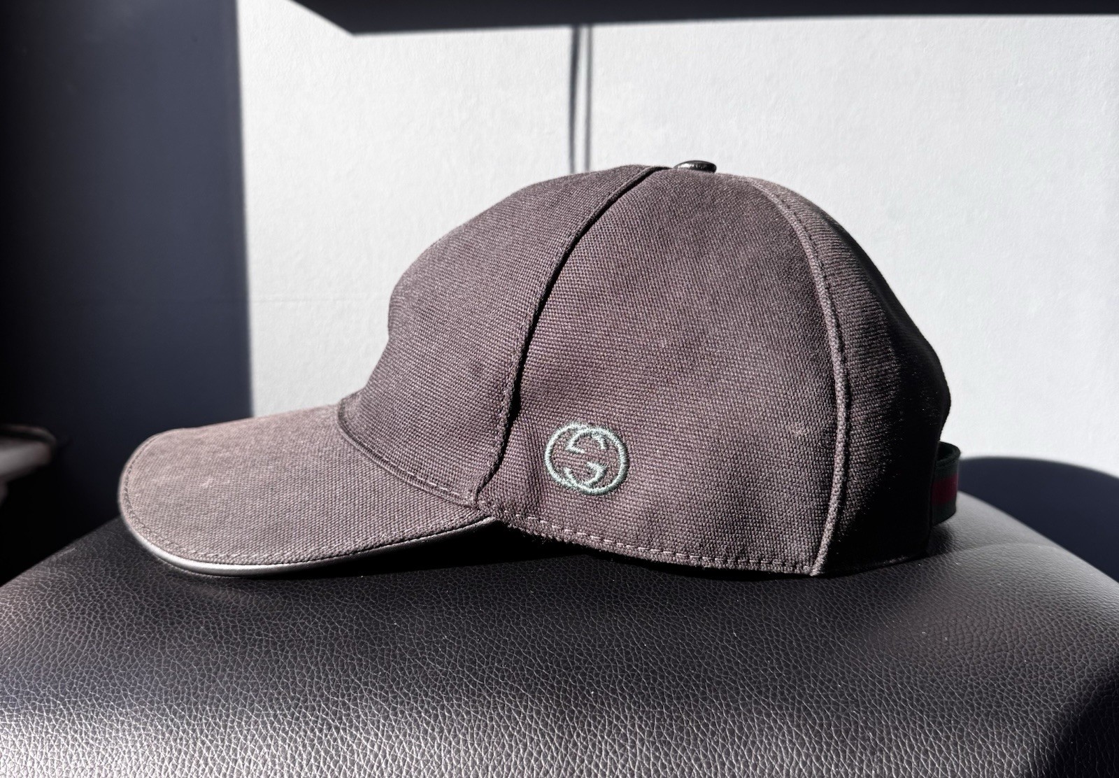 GUCCI Sherry Line Interlocking G Baseball Cap Bla… - image 3