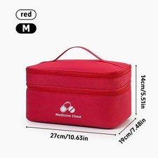 Portable Medicine Kit for Home and Travel First Aid Storage Box  Organizer Bags