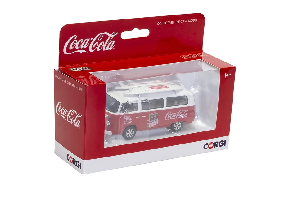 Corgi 1/43 Coca -Cola Volkswagen Camper Van T2 Bay Window Surf Van CORGI CAMPERV - Image 4 of 4
