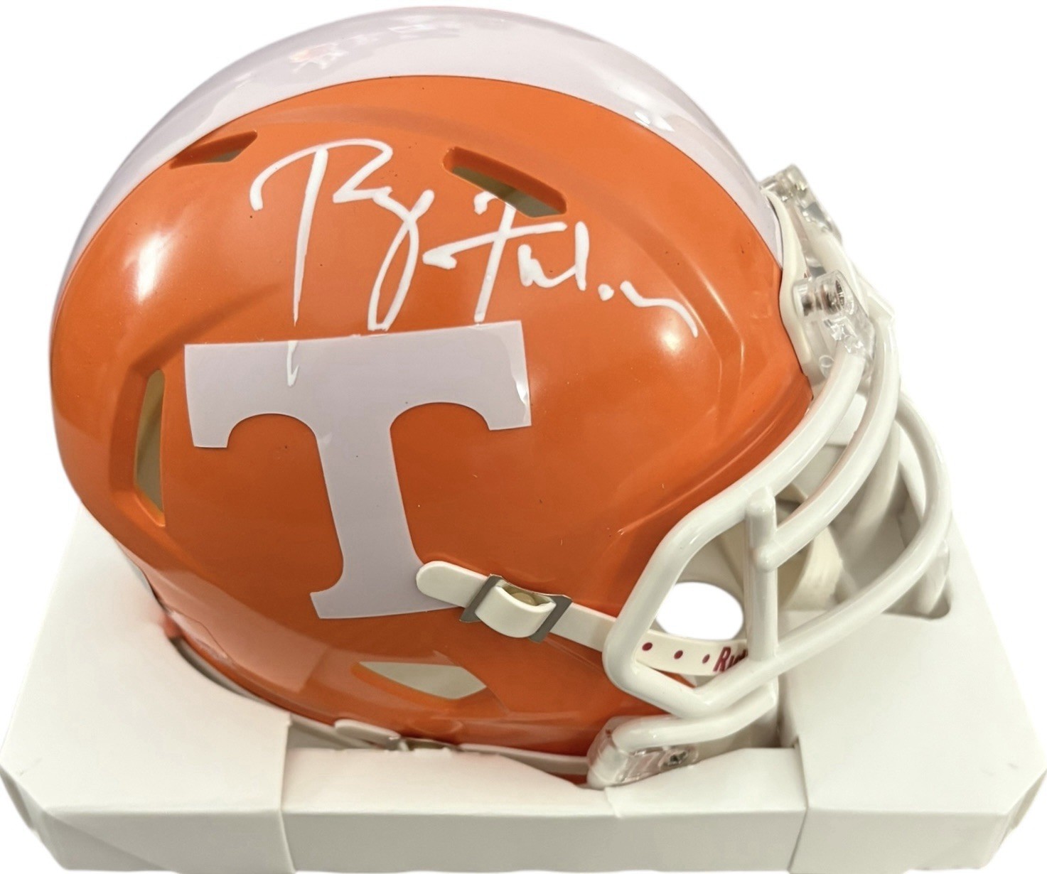 Phillip Fulmer Autographed Signed Tennessee Volunteers Orange Mini Helmet Beckett Certified 