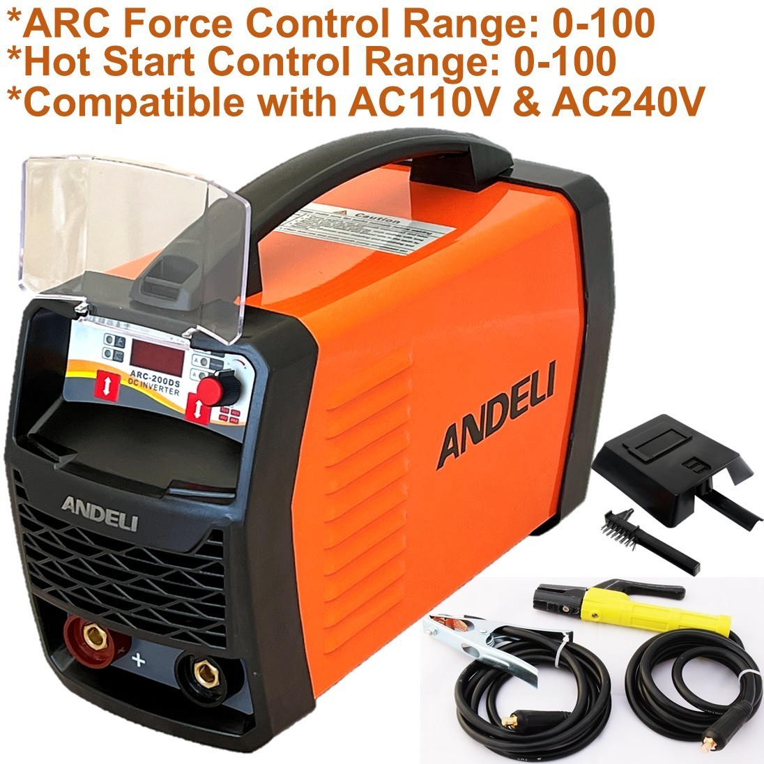 ANDELI 200amp Stick Welder with Lift-TIG Inverter MMA ARC DC Welding Machine