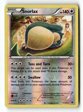 Pokemon Card Snorlax Reverse Holo LP XY - Fates Collide 77/124