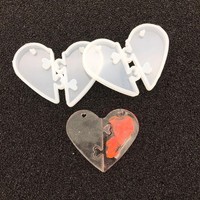 Silikonform FüR AnhäNger, Paar, Herz, Diy, Schmuck, Harz, Halskette, GießForm