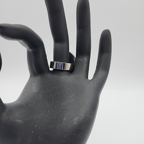 Multicolor Millefiori Murano Glass Stainless Steel Cocktail Ring Size 8, Italy - Picture 4 of 7