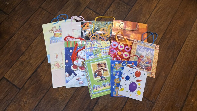 Gift Bag Lot Of 12 Various Sizes And Prints