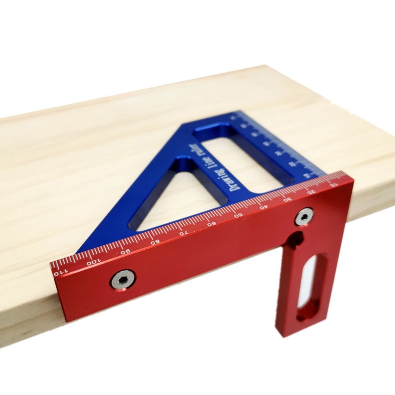 Triangular V Ruler Triangular Ruler Scriber Square Protractor Aluminum Alloy Miter ...