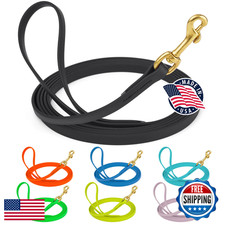 Viper Biothane Tracking Lead Leash - Durable 1/2" x 15ft for Dogs, Black