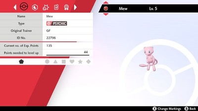 Pokemon Sword & Shield Mew 6IV Max EVs