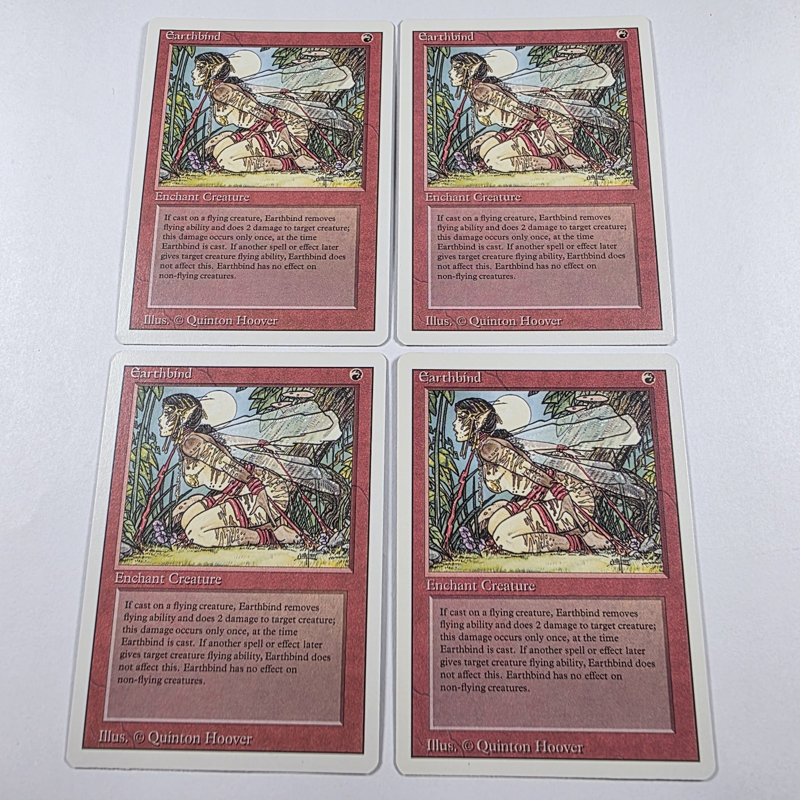 (4) 1994 MAGIC The Gathering EARTHBIND REVISED 3RD EDITION PLAYSET