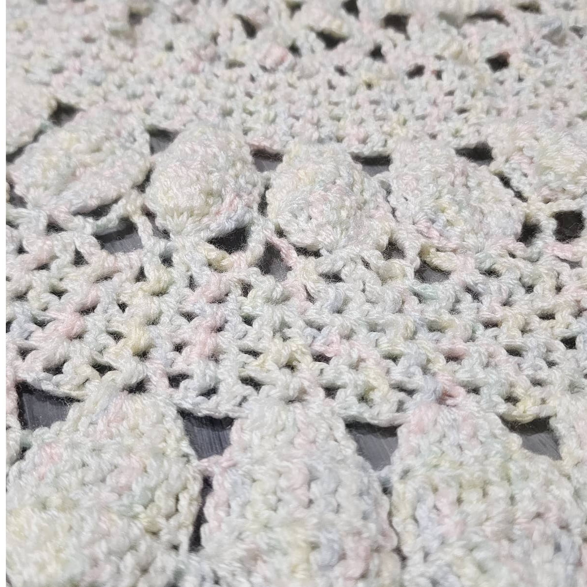 Crochet Baby Blanket Throw Beautiful Hand Made Super Soft