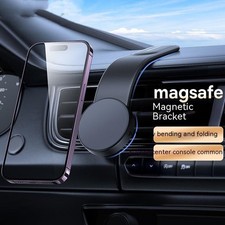 Magnetic Car Phone Holder 15W Wireless Charger   Bendable 360  Dashboard Mount