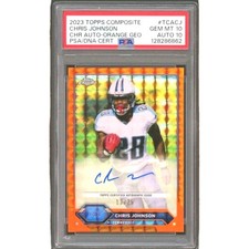 2023 Topps Composite Chrome - Chris Johnson Auto Orange /25 #TCA-CJ POP 1 PSA 10