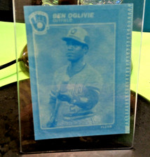 1985 FLEER BLUE LINE PROOF PRE PRODUCTION PAPER CARD SUPER RARE ben OGLIVIE