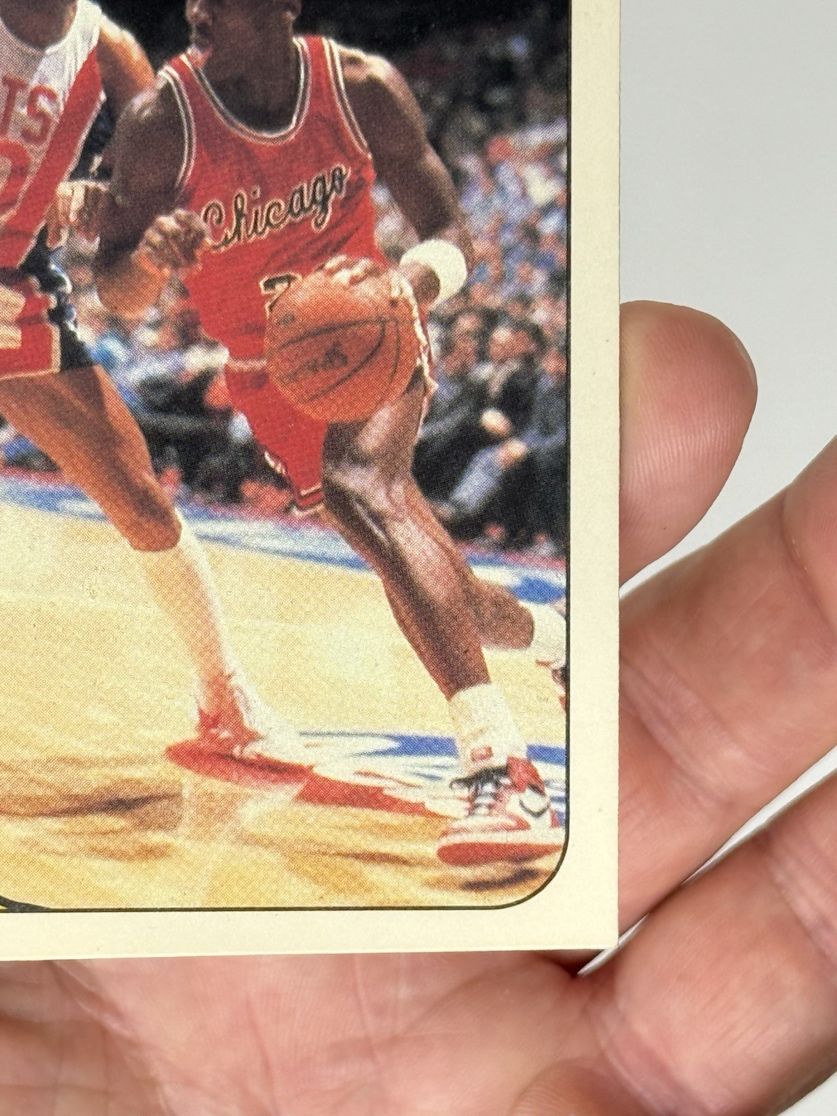 1986 Fleer Michael Jordan Sticker Rookie RC #8 Bulls RAW view 6