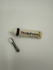 Trinket Shelf Collectible - Toothpaste Trinket Box w Toothbrush - Tooth Fairy