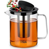 Teekanne Teebereiter Teesieb Glas HitzebestäNdig Mit Siebeinsatz 1.5L