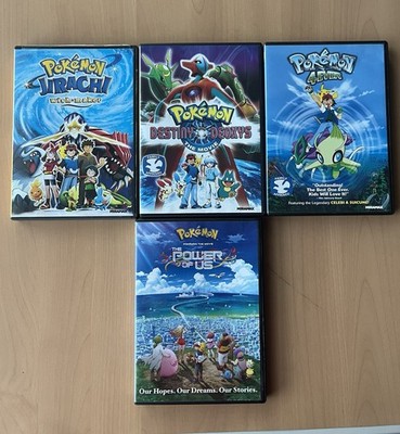 Pokémon Movie DVD Lot of 4 Jirachi Wish Maker 4Ever Destiny Deoxys Power of US