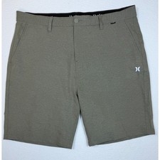 Hurley Hybrid Spacedye Walk Shorts Mens 38 Olive Green HMS23-03349 Stretch Surf