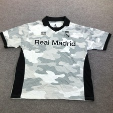 Real Madrid Jersey Mens Large Gray Soccer Icon Sports Camo RM 1902 Graphic