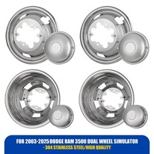 For 2003-2025 Dodge Ram 3500 17 Dually Wheel Simulators Dual Skins Liners Cover For 2003-2025 Dodge Ram 3500 17 Dually Wheel Simulators Dual Skins Liners Cover