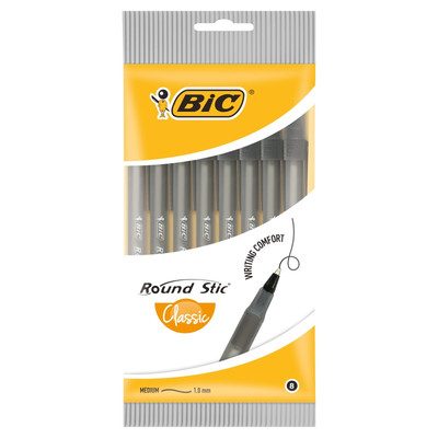 3086123399303 Długopis zamykany Round czarny op.8 szt. BIC 928498 BIC