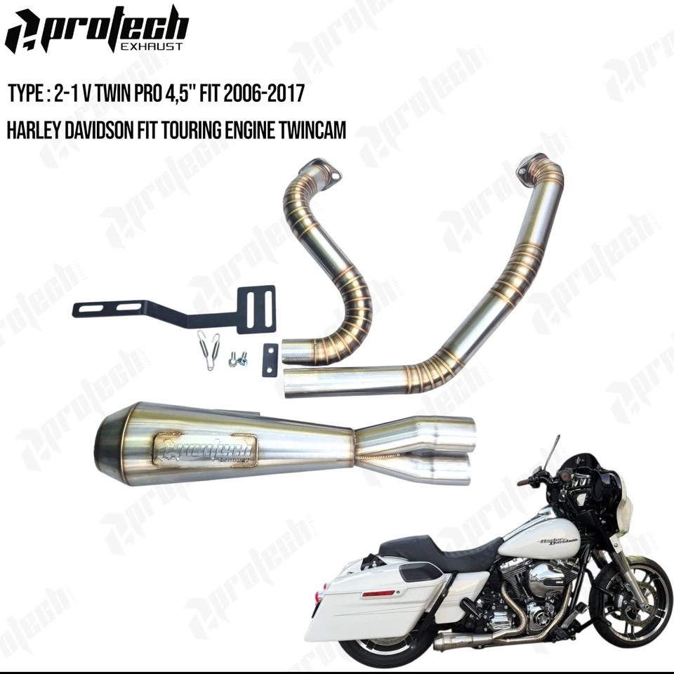 Escape 2 en 1 Harley-Davidson Street Glide FLHXI FLHX FLHXS FLHXSE 2006-2017  Foto 3 de 4