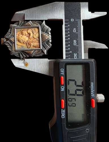 Fine Antique Art Nouveau Silver Gold Madonna Virgin Mary and Jesus Pendant C1900 - Picture 18 of 20