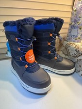 OZARK TRAIL SZ 4 LITTLE BOYS SNOW BOOTS, 3M THINSULATE, WATERPROOF, RETAIL 50
