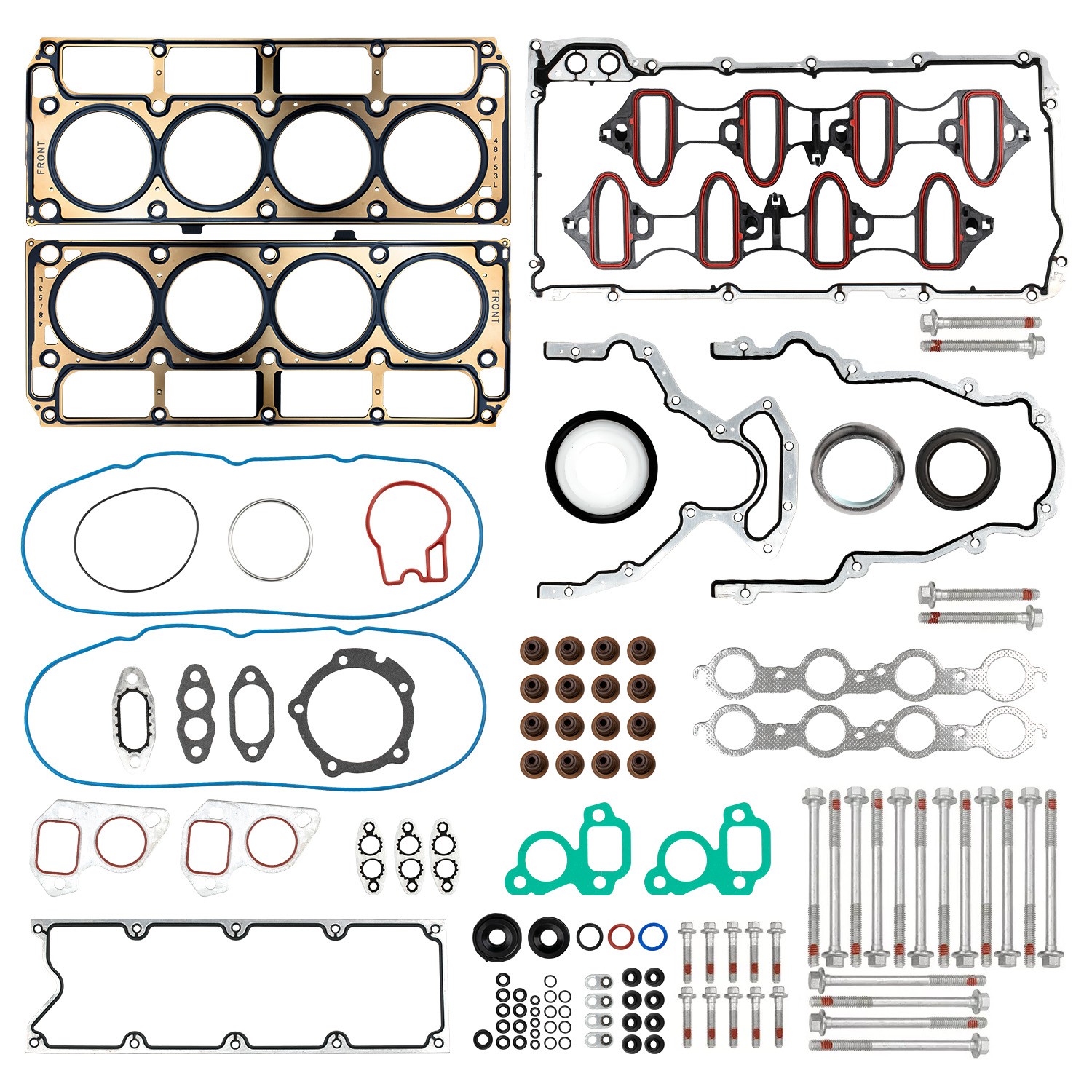 Full Gasket Set with Bolt For GMC Sierra1500 5.3L 4.8L Yukon XL 1500 5.3L