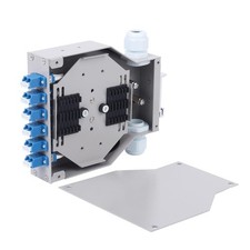- 12 Fibers LC Singlemode DIN Rail Fiber Optic Enclosure Rack Box Includes P...