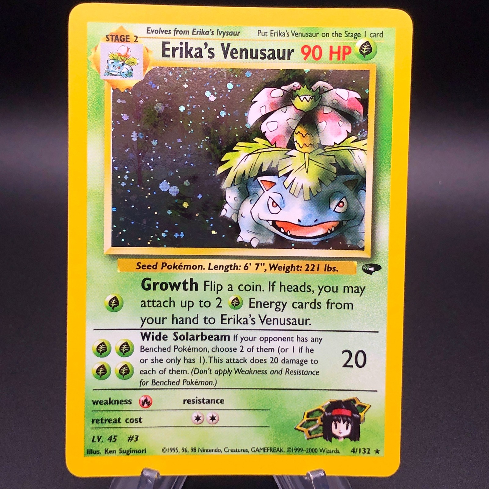 Pokemon Erika's Venusaur 4/132 - Holo Rare 2000 Gym Challenge NM Vintage WotC
