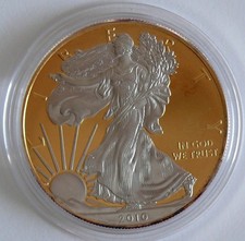 USA 1 Dollar 2010, Liberty, Gilded, 1 oz Silver 117.68 per troy oz