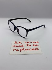 Zenni Optics Eyeglasses Blue Black Full Rim Plastic Frames