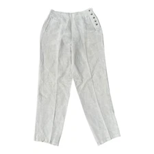 Sostanza contemporary linen blend side button pants size 4