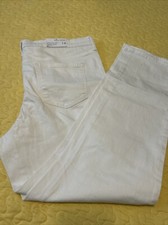 Ella Moss Women's Slim Straight Ankle High Rise Jeans, White,14x29 New With Tag