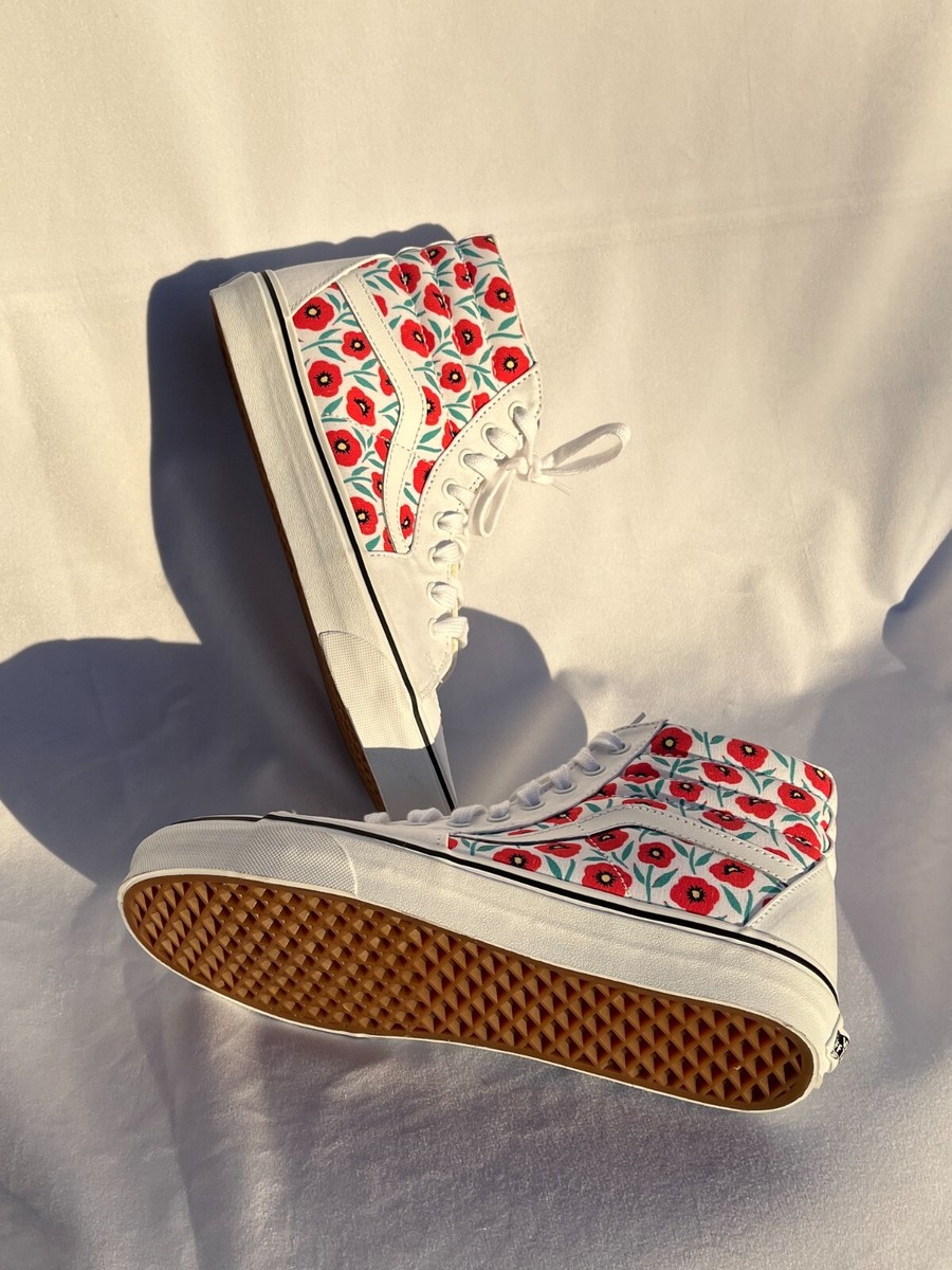 日本未入荷 !!☆セレブリティVans☆SK8-HI キャンパスSneaker Vans SK8-HI floral-print Sneakers | Pink | FARFETCH