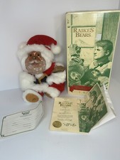 Vintage Robert Raikes Bears Santa 1989 Numbered Hand Painted Wood Limited
