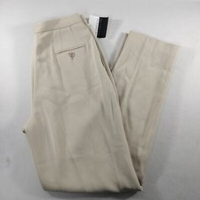 NWT Liz Claiborne Collection Wool Beige Flat Front Dress Pants Womens Size 8
