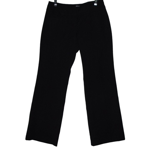 New York & Company Anzughose 4P x 30" Innennaht schwarz niedrige Leibhöhe 4S Bootcut Büro