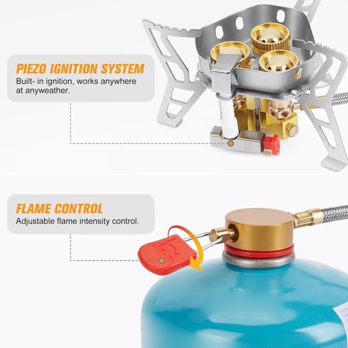 6800W Aluminum Alloy Outdoor Tourist Foldable Windproof Camping Gas Stove - Picture 16 of 20