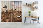 3D Zebra Grass ZHUA113 Animal Blockout Photo Curtain Fabric Window Zoe