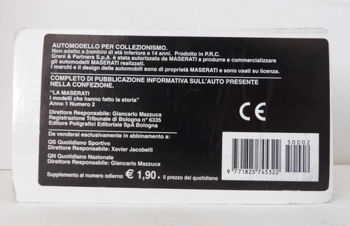 MASERATI COLLECTION MASERATI SPYDER GT 2001 YELLOW MINT STILL SEALED 1:43 - Picture 4 of 6