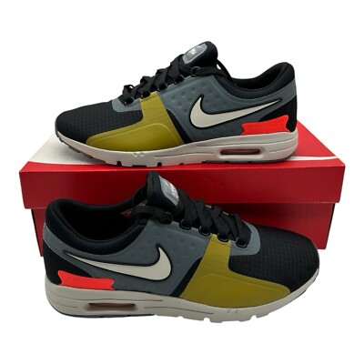 Nike Air Max Zero Si Running Shoes Womens 7.5 Black Light Bone Grey 881173-001