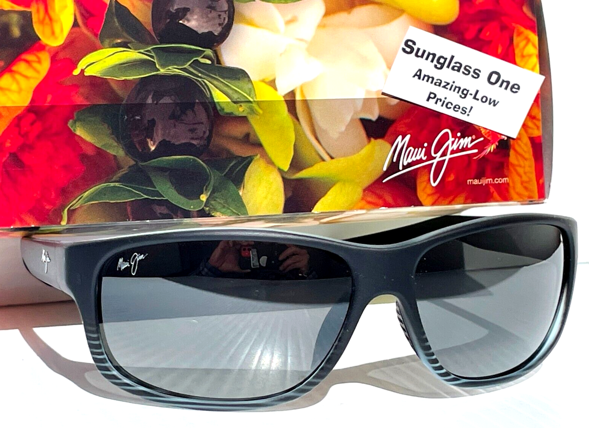 NEW Jim KAIWI CHANNEL Grey Black Stripe POLARIZED Grey GLASS