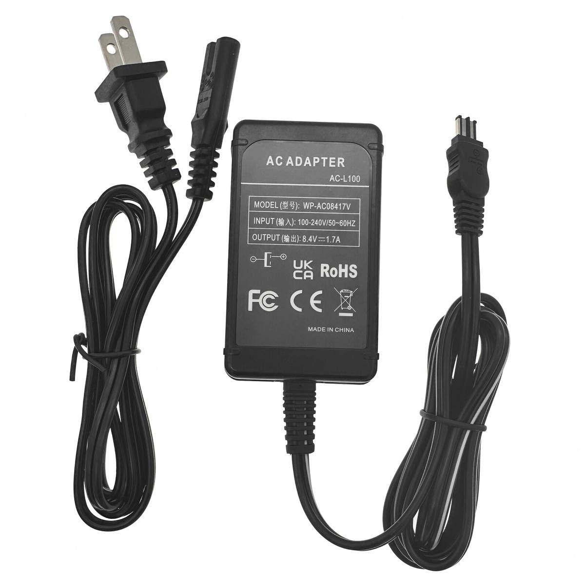 Alimentatore AC/DC ABLEGRID Per SONY Handycam DCR-TRV260, TRV418, TRV280 E Altri