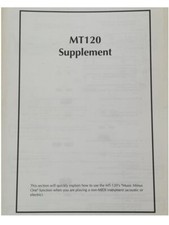 Roland Mt-120 Supplement  Manuale Di Istruzioni In Inglese
