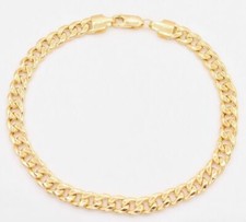 Designer Inspired 18K Gold Filled 8" 5.6mm Cuban Curb Link Chain Bracelet Q819 B