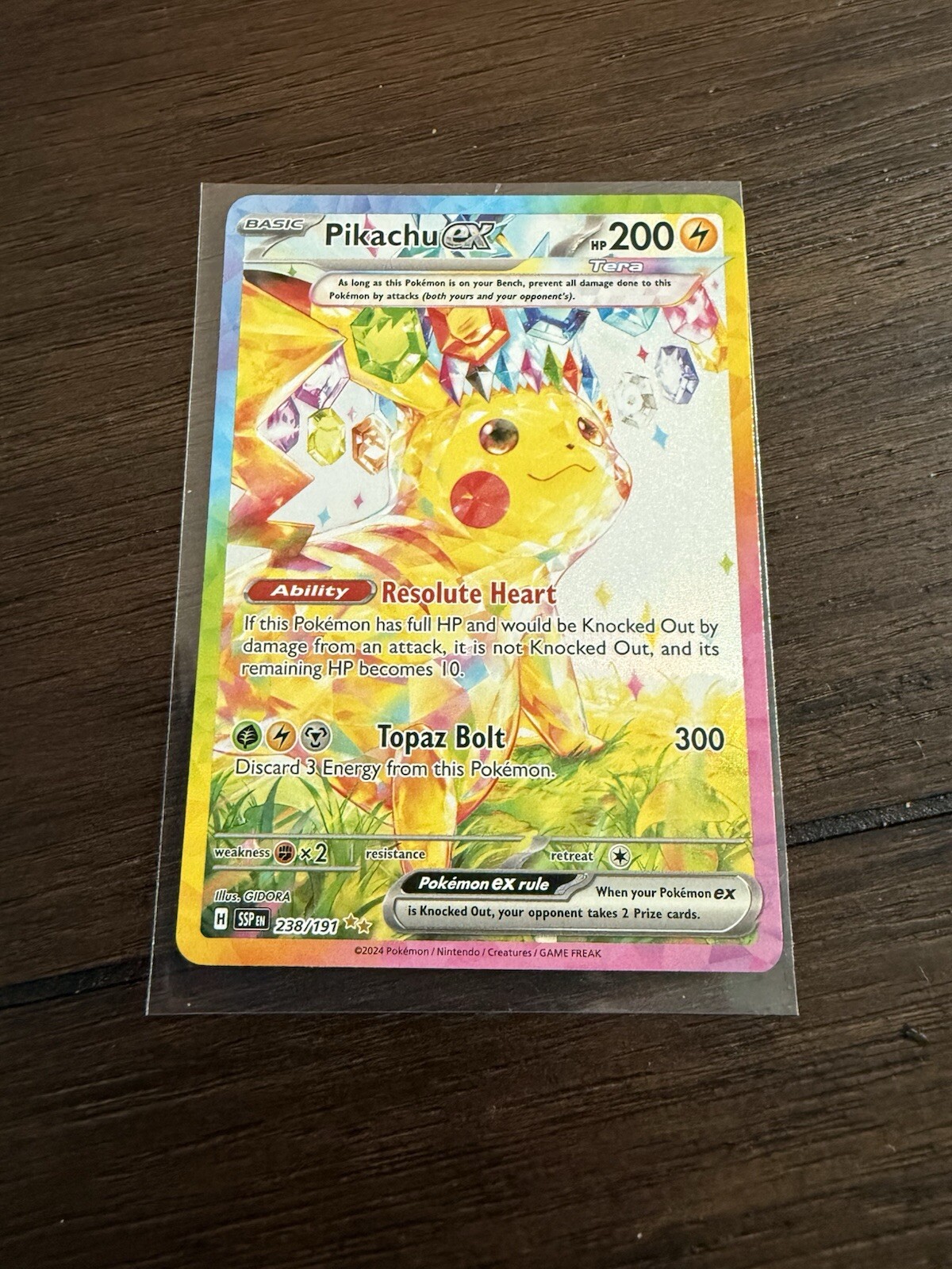 Pokemon Surging Sparks Pikachu EX 238/191 Special Illustration Rare